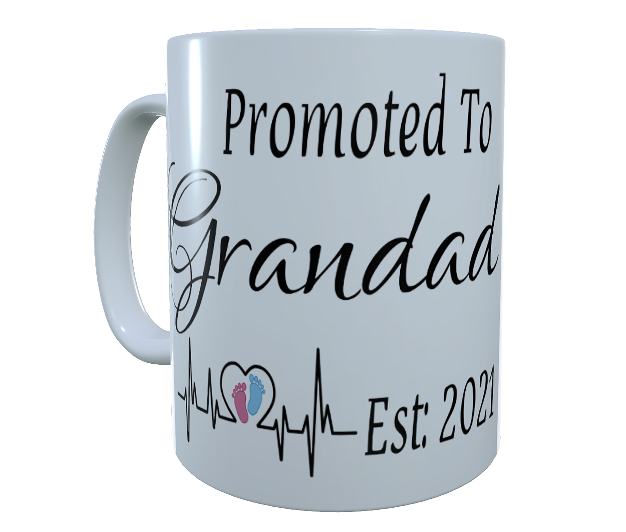 Grandad Personalised Ceramic Mug, Promoted To Grandad Coffee Mug